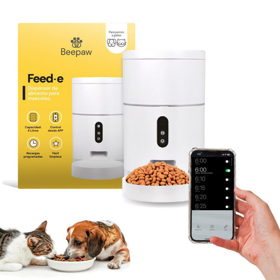 Imagen de ACCESORIOS PARA MASCOTAS - CIFEB COMEDERO INTERACTIVO BEEPAW FEED-E SIN CAMARA BLANCO